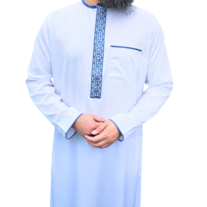 Mens Omani Embroidery Thobe Jubba